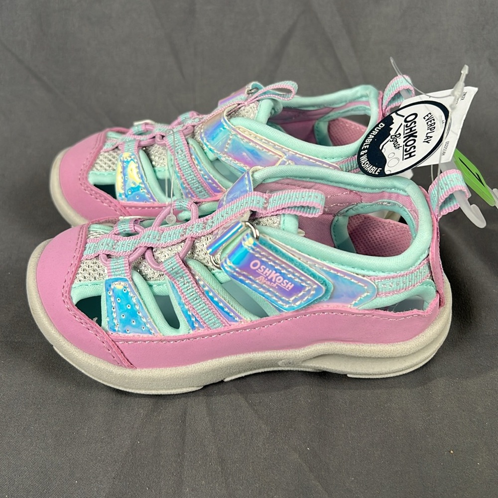 Brand New OshKosh B'Gosh "Everplay" Girl's/Toddler Bump-Toe Sandals. - Picture 5 of 8